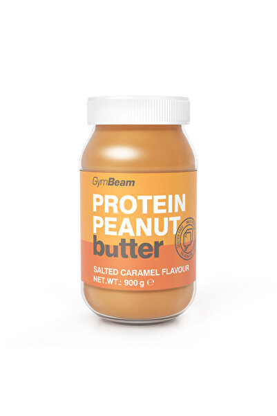GymBeam Unt de arahide proteic, 900 g, caramel sărat