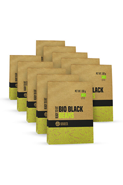 GymBeam Fasole neagră BIO - Gata de consum, 10 x 150 g