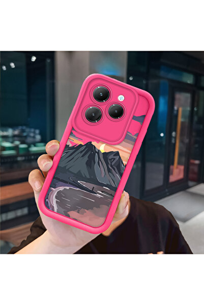 ucuc حافظة سيليكون باللون الأحمر الوردي متوافقة مع هاتف Infinix Hot 40/40 Pro...