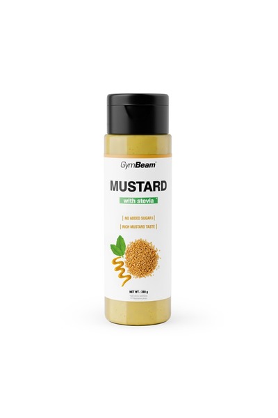 GymBeam Muștar cu Stevia, 380 g