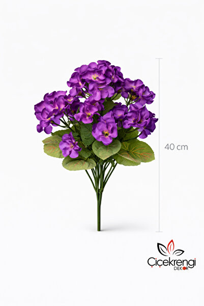 çiçek rengi dekor Artificial Purple Geranium Bunch 40 cm – Realistic Decorati...
