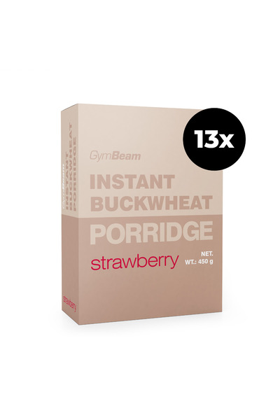 GymBeam Terci instant de hrișcă, 13 x 450 g, căpșuni