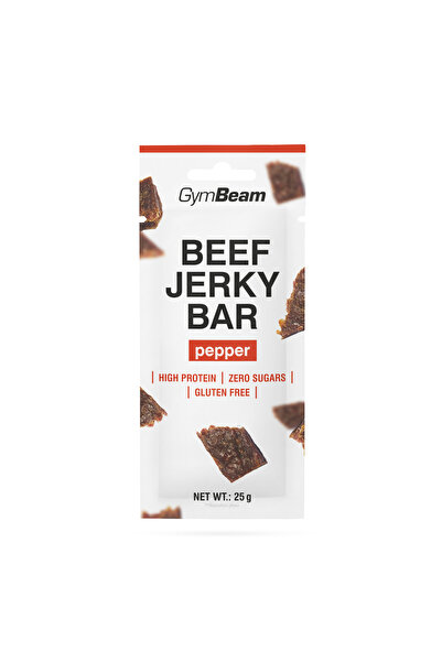GymBeam Beef Jerky Bar, 25 g, peppered