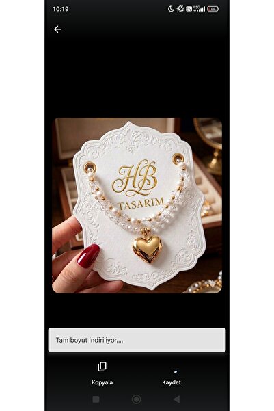 hbtasarim Lolita y2k coquette kalp detaylı Gold kolye