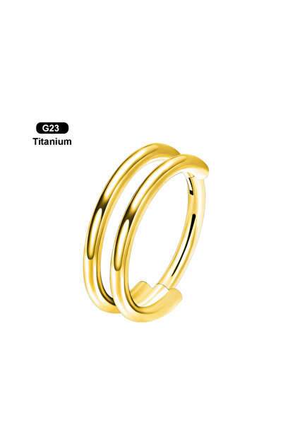 Choice حلقة أنف من التيتانيوم G23 ذهبية اللون مقاس 1.2x8 مم، حلقة كليكير للحا...