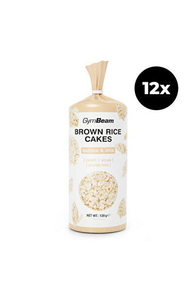 GymBeam Brown Rice Cakes, 12 x 120 g, quinoa and chia