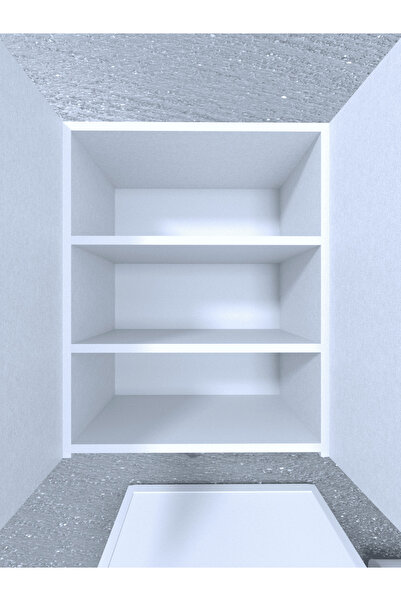 DUYAMO 3 Raflı Çok Amaçlı Mutfak Rafı Mat Beyaz MDF Lam 69x55x25 cm Yavaşlatı...