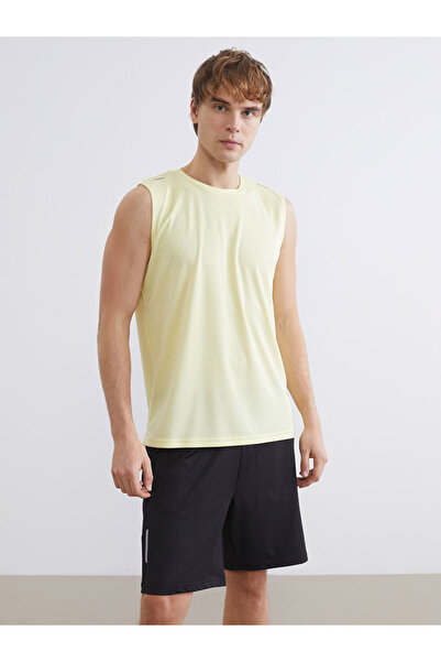 LC Waikiki Yellow Crew Neck Men's Athlete T-Shirt