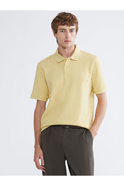 LC Waikiki RMZ GİYİM FARKİLYA Tricou texturat pentru bărbați cu guler tip Roba