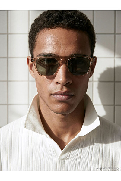 LC Waikiki Ecru Polo Neck Men's T-Shirt