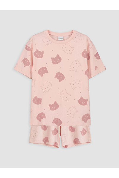 LC Waikiki Esvab • Modern & Distinctive Printed Girls' Shorts Pajama Set