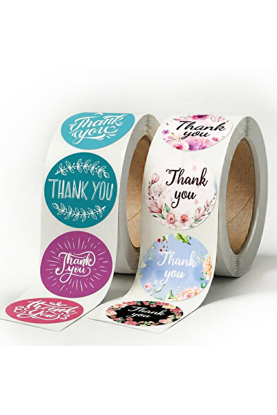 Wownect Colorful Thank You Stickers 1000 PCS – Round Packaging Labels for Sma...