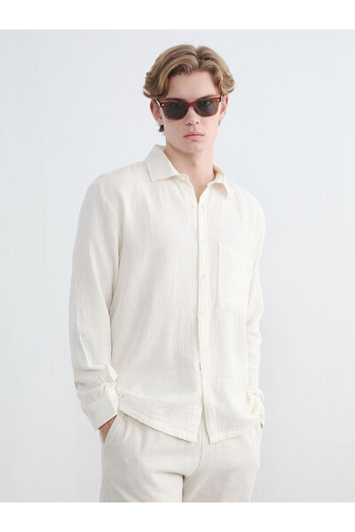 LC Waikiki Esvab • Modern & Distinctive Standard Fit Muslin Men's Shirt