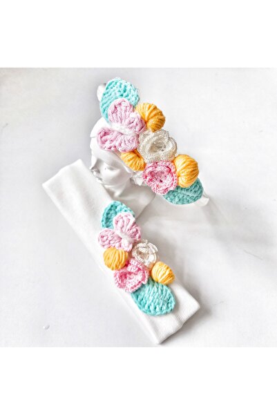 Denizdaydesign El Yapımı Anne Tacı Bebek Bandanası, Lohusa Set, Tasarım Saç A...