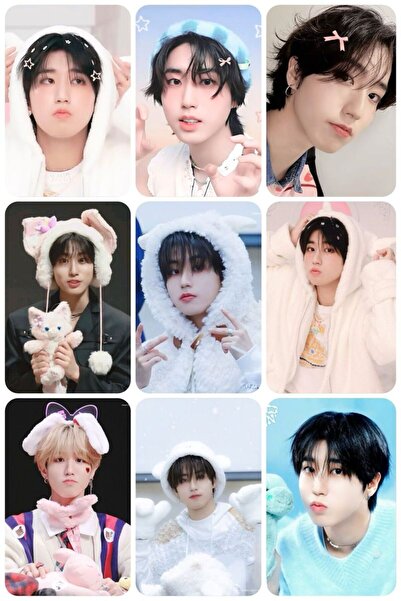 sevimliflower HAN JİSUNG STRAY KİDS 1 ADET FOTOKART PVC KAPLI 9*6 CM 7 ADET A...