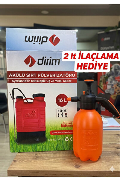 Dirim 16 LT AKÜLÜ İLAÇLAMA 2 lt Pompa hediyeli