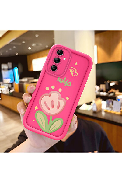 Hontinga Samsung Galaxy A14 Compatible Silicone Shockproof Rose Red Phone Cas...