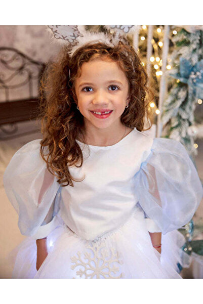 fustite cu luminite White Blouse with Puffed Sleeves - 10-12 years (140-152 cm)