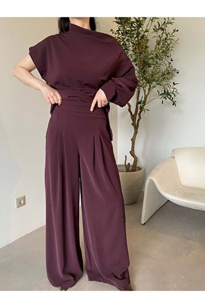 Bade Butik طقم باليزو مطوي بكم واحد من ماركة موردم