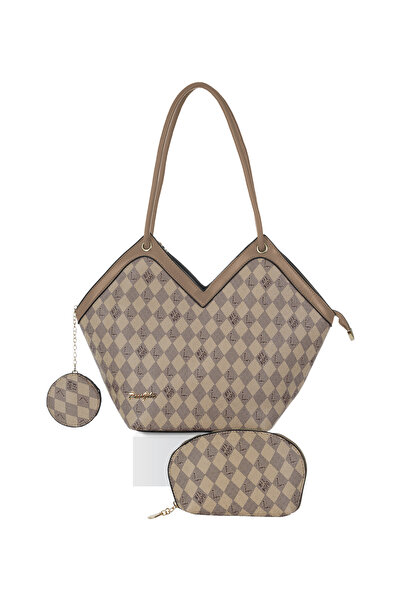 PARAJOHN Women's PU Leather Pattern Tote Bag Stylish Shoulder Handbag with Po...