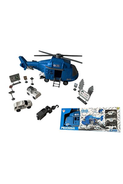 ADIRI SHOP Set pompieri copii cu elicopter și mașinuțe, jucărie interactivă c...