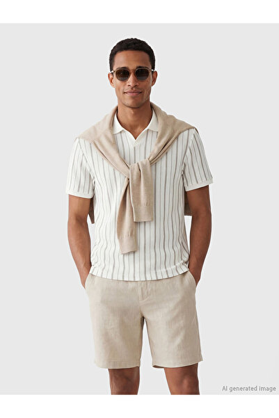 LC Waikiki Quality Parts from Çelebi Store Devrik Roba Collar Striped Men's T...