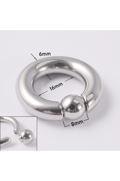 Choice20 Round Face Nose Rings & Studs 1PC Silver D 1-3PCS Big Large Gauge Ca...