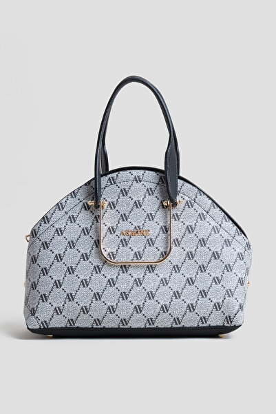 Armine Noktalı Çanta Gri