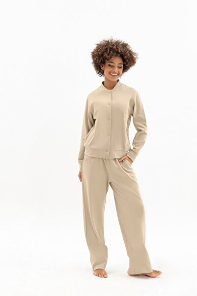 KLY 95% bumbac, nou sezon, set de trening pentru femei cu închidere cu capse