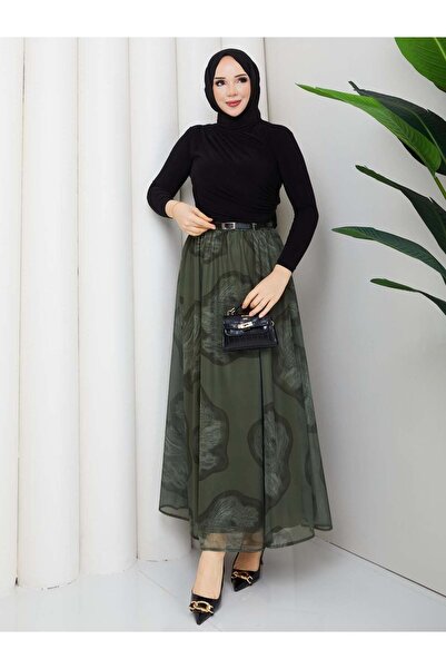 Nergis Neva Butik Full length lined chiffon skirt