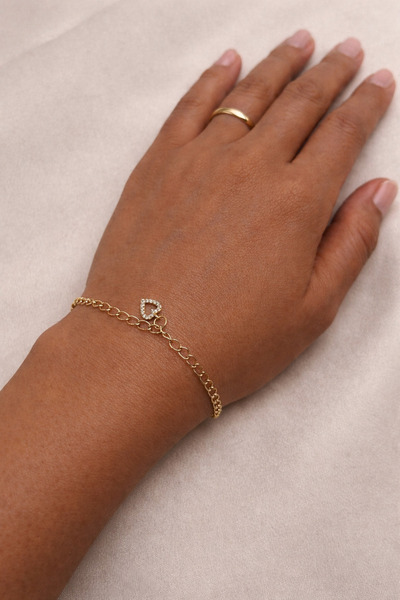 FIORA AKSESUAR Heart Charm Bracelet for Lover, Self-Gift with Gift Box, 17cm ...
