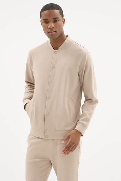 KLY 95% Cotton New Season Men's Stylish Design Snap Fastener Tracksuit Set