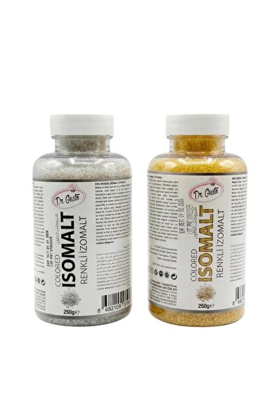 Dr. Gusto Renkli İzomalt (Isomalt) Gold & Silver 250 GR x 2’li Set – Altın & ...