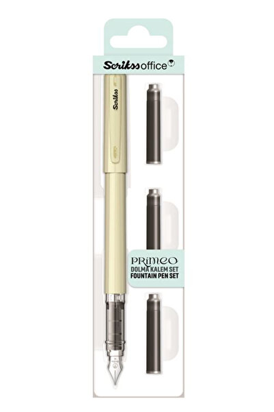 Scrikss Primeo Fountain Pen Set with Special Box "Dekomus Pocket Notebook wit...