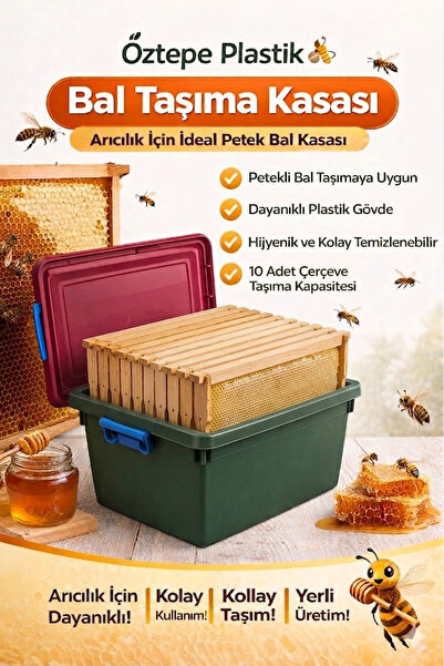 Öztepe Plastik 10 Çıtalı Plastik Bal Taşıma Kasası 4'lü – Arıcılık Bal Hasat ...
