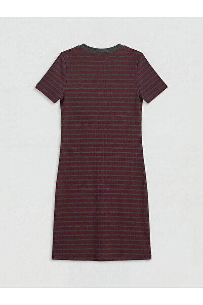 LC Waikiki Κοριτσίστικο ριμπ φόρεμα με στάμπα Capyfun