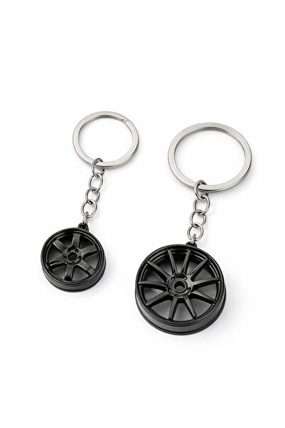 MS Garaj 2’li Spor Jant Anahtarlık Seti 30 mm + 35 mm Metal Araba Jantı Çanta...