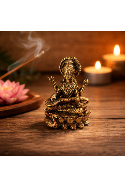 TUTU DESİGN Altın Renk Lakshmi Bereket Tanrıçası Heykeli – Feng Shui Şans ve ...