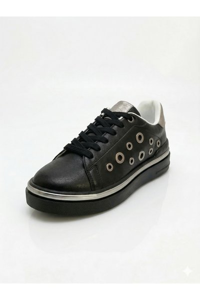 Suvra Women's Metal Ring Detailed Sneaker Casual Lace-Up Sports Shoes