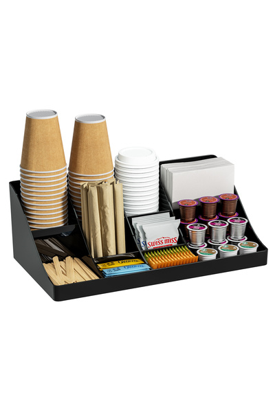 Snooe منظم قهوة بلاستيكي للطاولة - سلة تخزين متعددة الاستخدامات لحفظ كبسولات ...