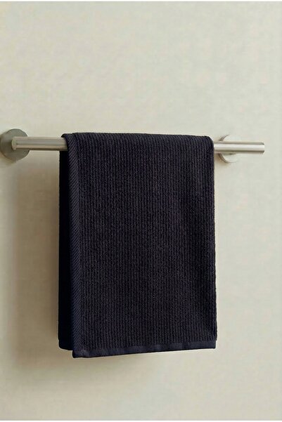 Anılsan Stria Navy Blue Hand Towel - 60X100Cm, 250Gr, 100% Cotton