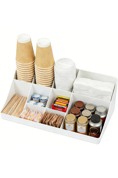 Snooe منظم قهوة بلاستيكي للطاولة - سلة تخزين متعددة الاستخدامات لحفظ كبسولات ...