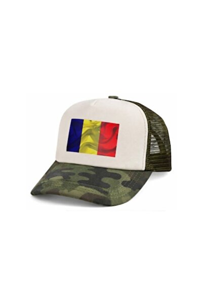 OEM Trucker Cap Camouflage with the Flag of Romania – DTF Printing