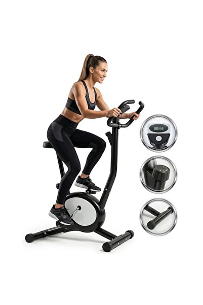 Smart Vibe Fitness Bike HomeGym X3Ride™ SilentRun, Ecran LED CardioTrack, Black