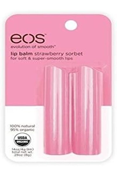Eos Strawberry Sorbet Blister 2-Pack Sticks.28 oz