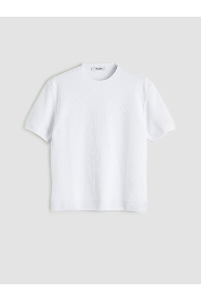 LC Waikiki White Crew Neck Men's Knitwear Sweater