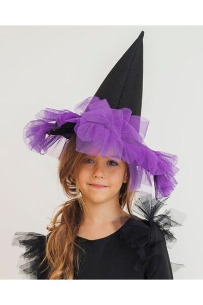fustite cu luminite Witch Hat with Purple Tulle