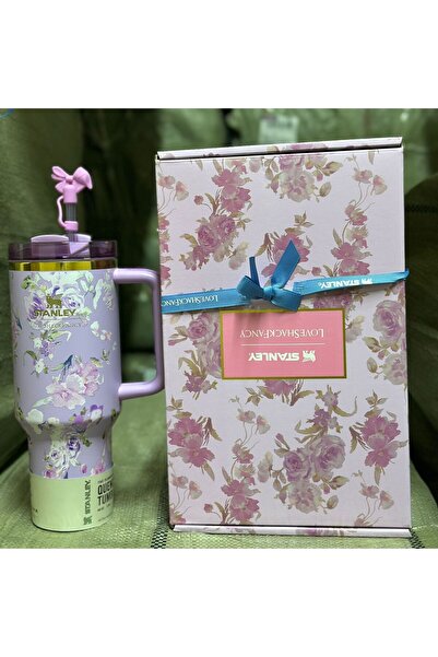 STANNLEY Stanley x LoveShackFancy Quencher 40OZ, Everblooming Rose light red