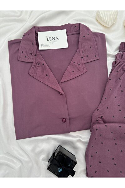 Lena Homewears Γυναικείο σετ πιτζάμες Milan με κοντό μανίκι και κουμπιά