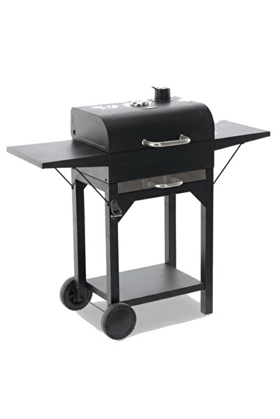 SERSIMO Grătar cu cărbuni pentru grădină, cu capac, termometru și rafturi lat...